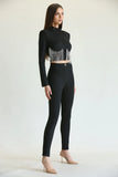 Top Chic Fringe Top Black