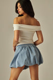 Denim Bubble Skirt