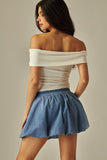 Denim Bubble Skirt