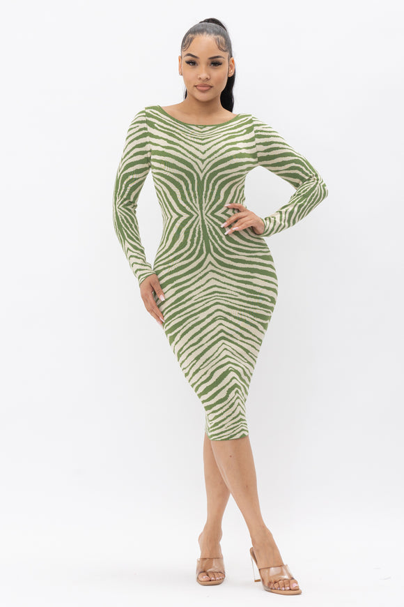 Zebra Gal Bodycon Dress