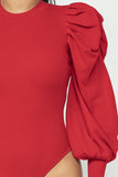 Ruffle Bodysuit Red