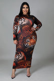 Tiger Dress Plus Size