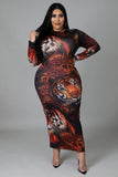 Tiger Dress Plus Size