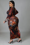 Tiger Dress Plus Size