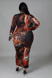 Tiger Dress Plus Size