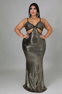 Hottas Dress Gold Plus Size