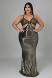 Hottas Dress Gold Plus Size