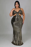 Hottas Dress Gold Plus Size