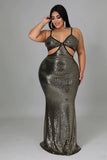 Hottas Dress Gold Plus Size