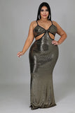Hottas Dress Gold Plus Size