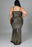 Hottas Dress Gold Plus Size
