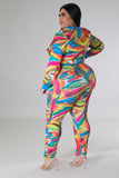 Color World Leggings Set Plus Size