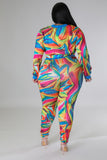 Color World Leggings Set Plus Size