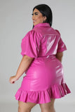 Sally Skirt Set Pink Plus Size