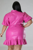 Sally Skirt Set Pink Plus Size